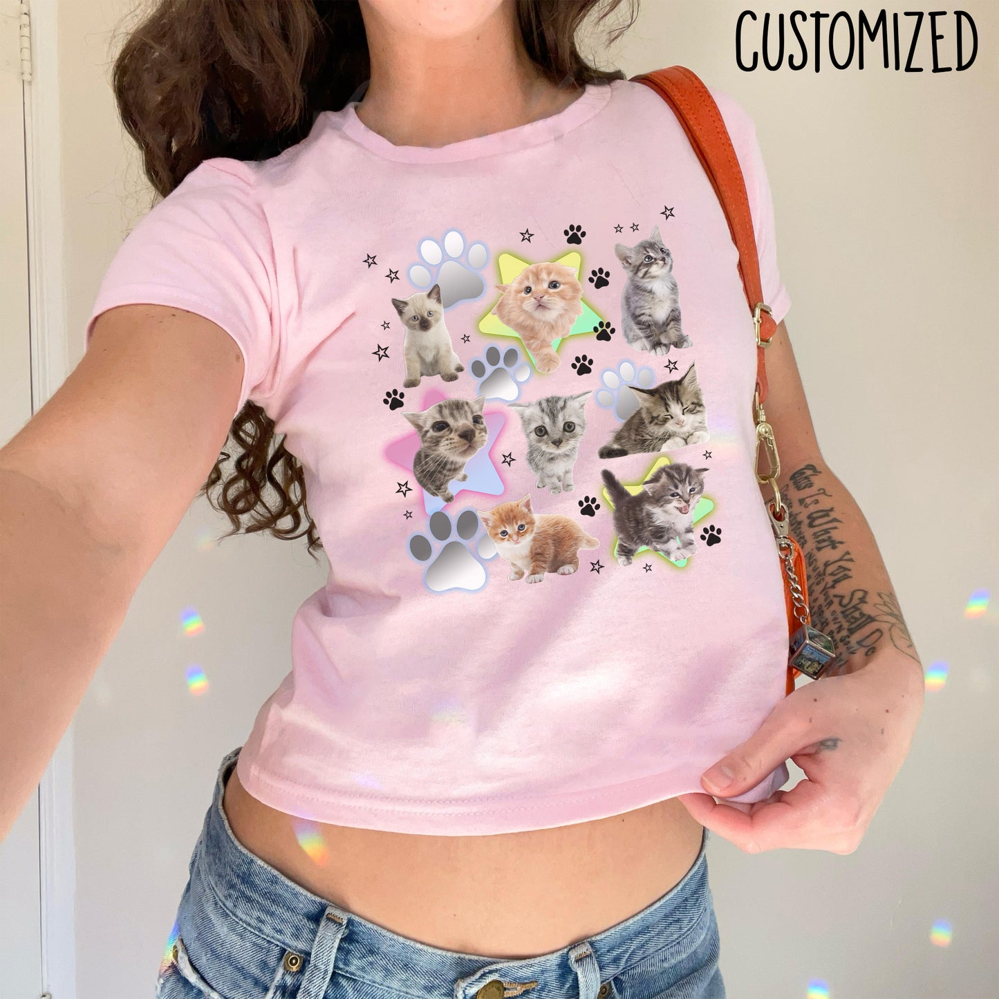 Lovely Meow Meow Crop-top y2k
