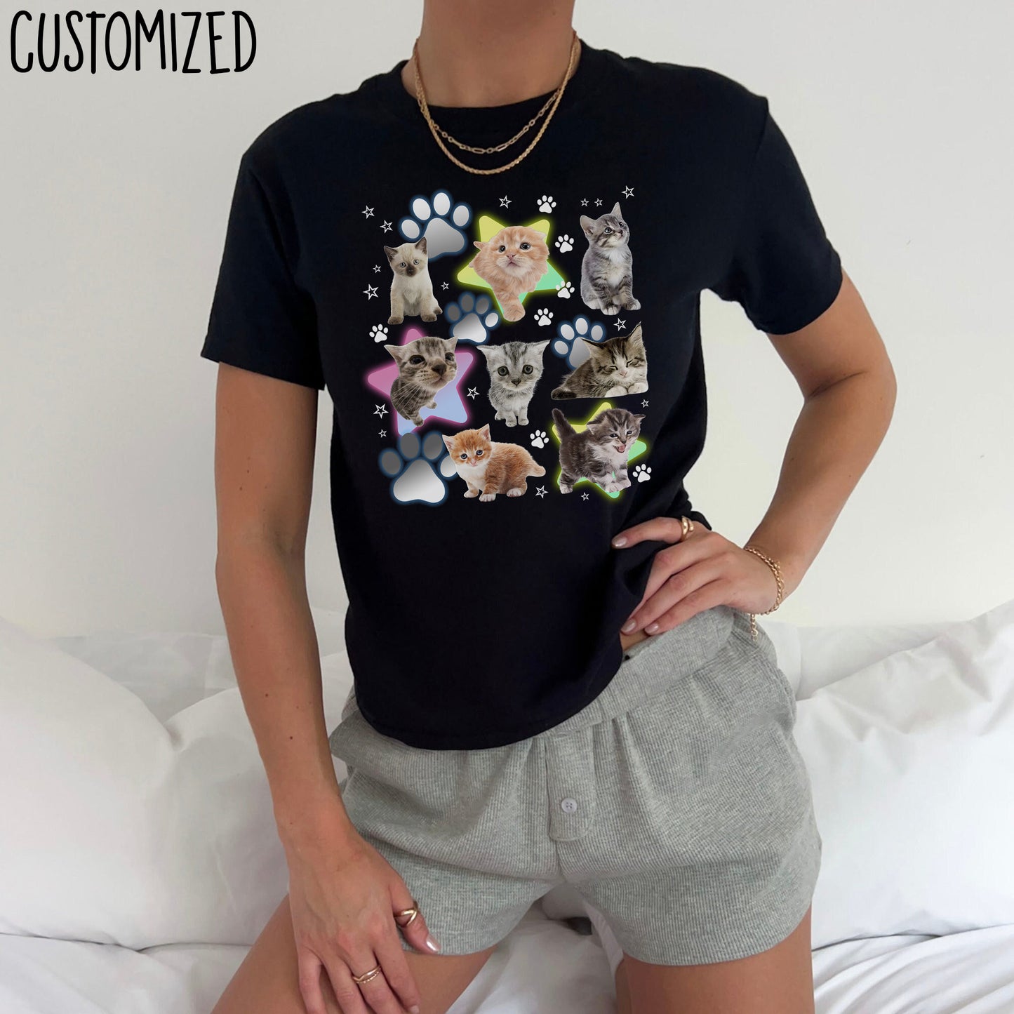 Lovely Meow Meow Crop-top y2k