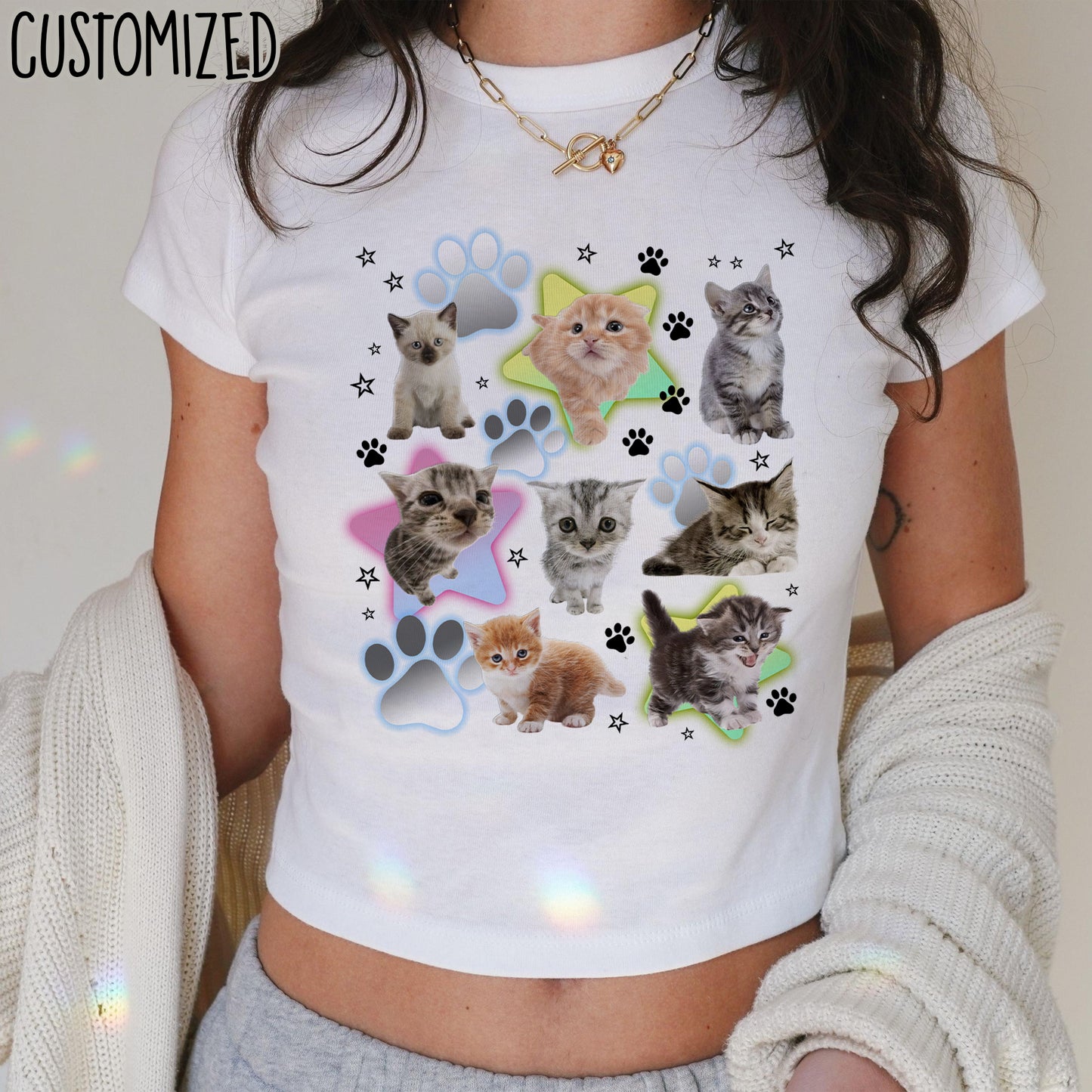 Lovely Meow Meow Crop-top y2k