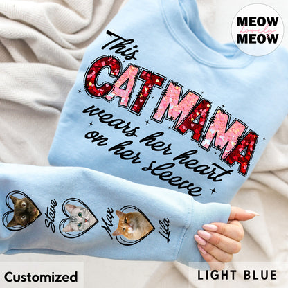 This Mama Wears Her Hearts Custom Photo Shirt