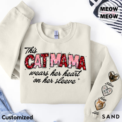 This Mama Wears Her Hearts Custom Photo Shirt