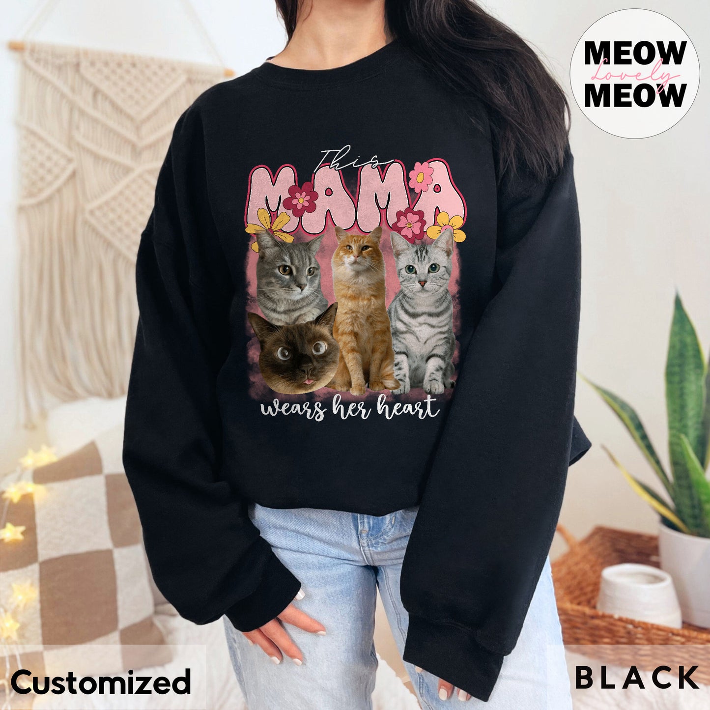 This Mama Wears Her Hearts Custom Shirt