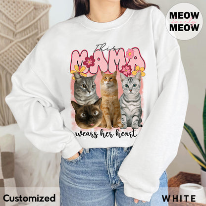 This Mama Wears Her Hearts Custom Shirt