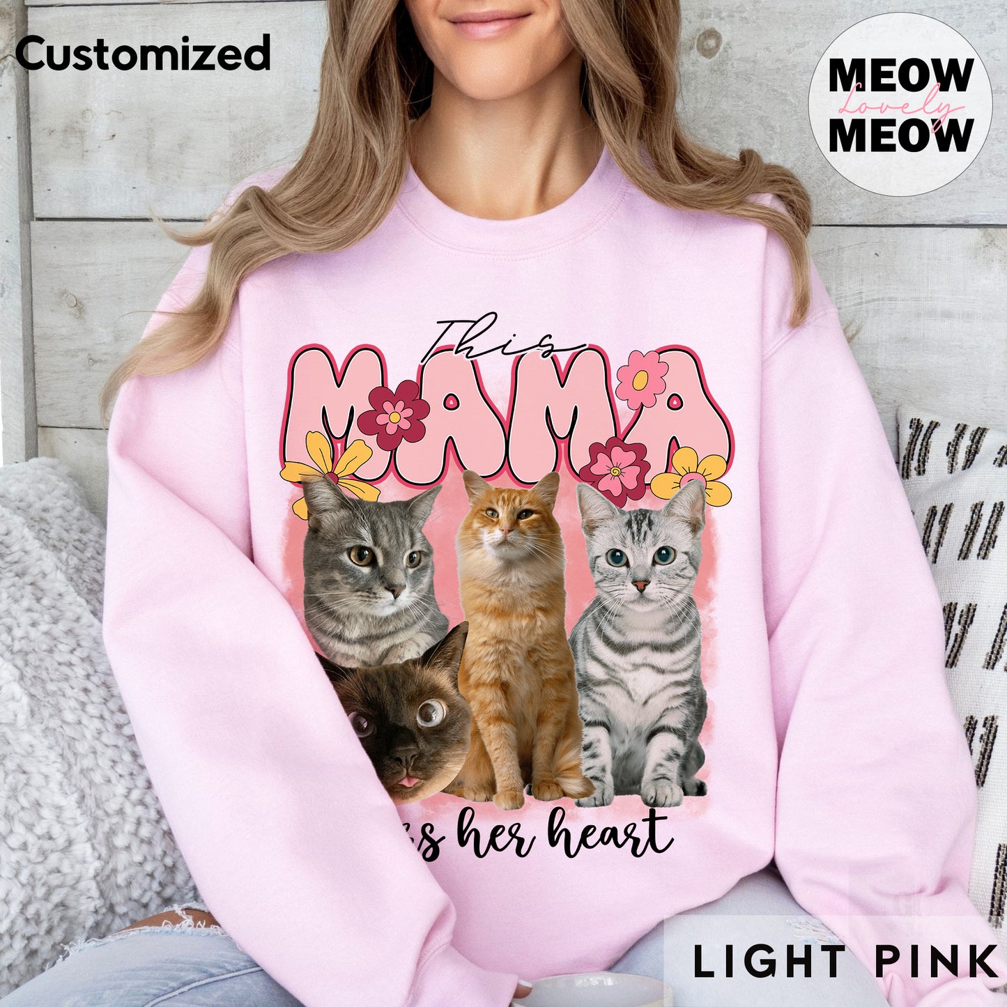 This Mama Wears Her Hearts Custom Shirt