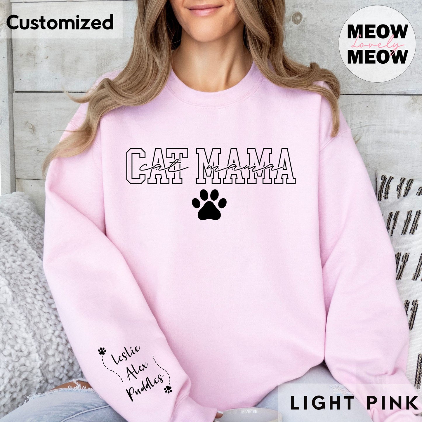 Custom Cat Mama Sweatshirt