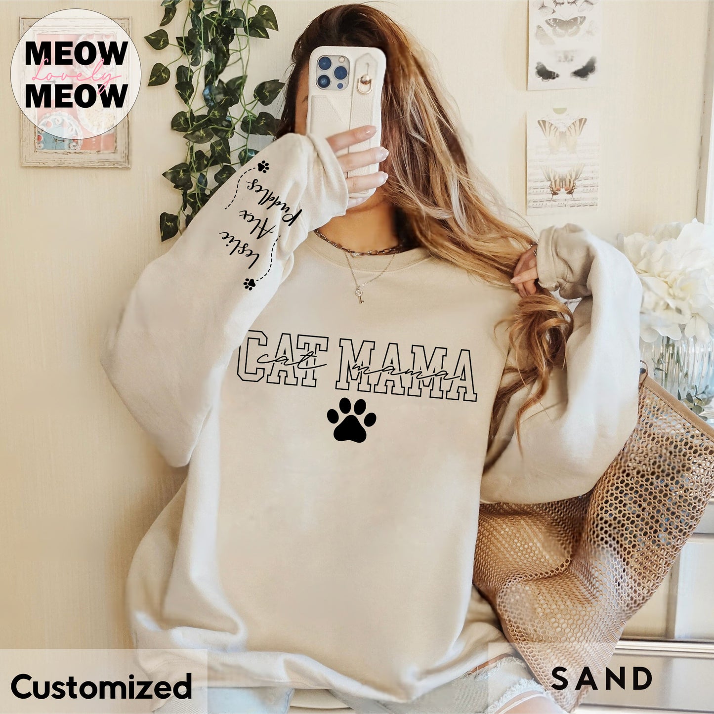Custom Cat Mama Sweatshirt