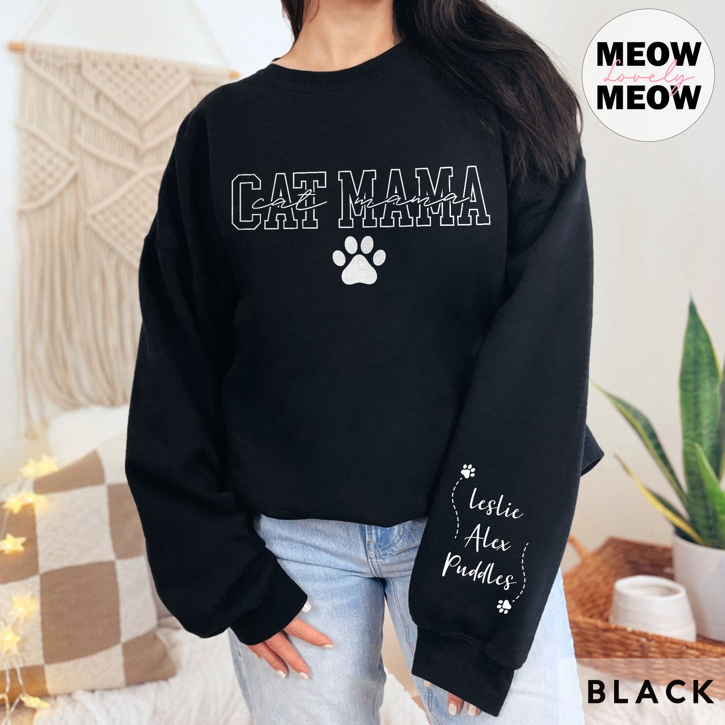 Custom Cat Mama Sweatshirt