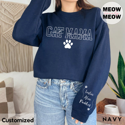 Custom Cat Mama Sweatshirt