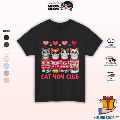 Valentine Cat Mom Cute Shirt