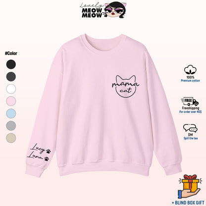 Custom Mama Cat Sweatshirt