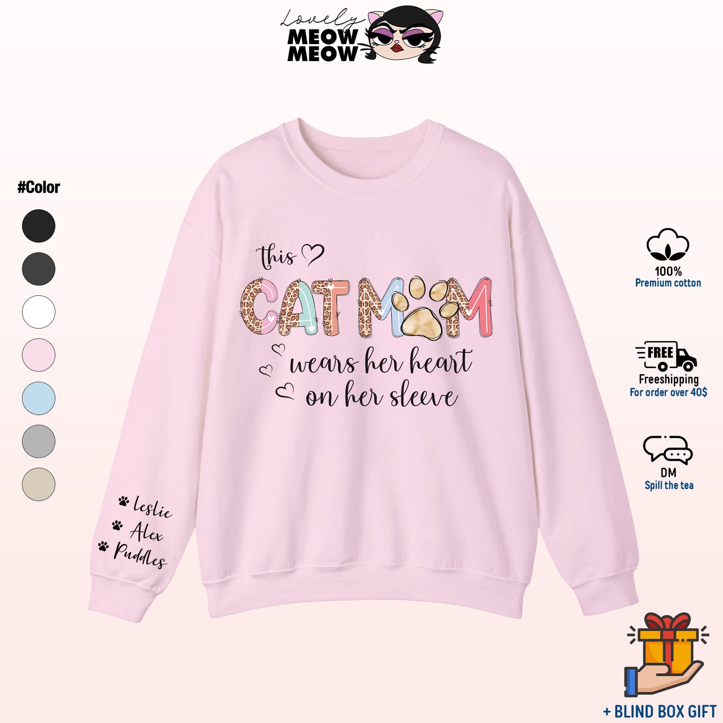 Custom This Cat Mama Sweatshirt