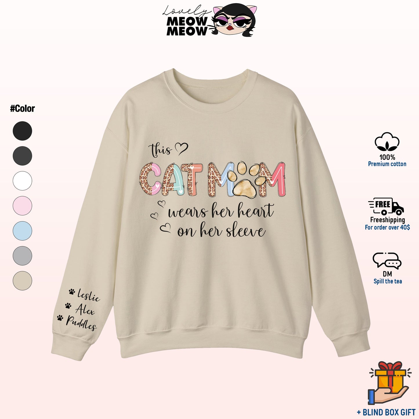 Custom This Cat Mama Sweatshirt