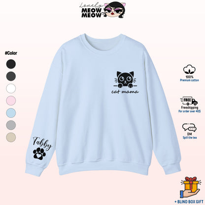 Custom Name Cat Mama Sweatshirt