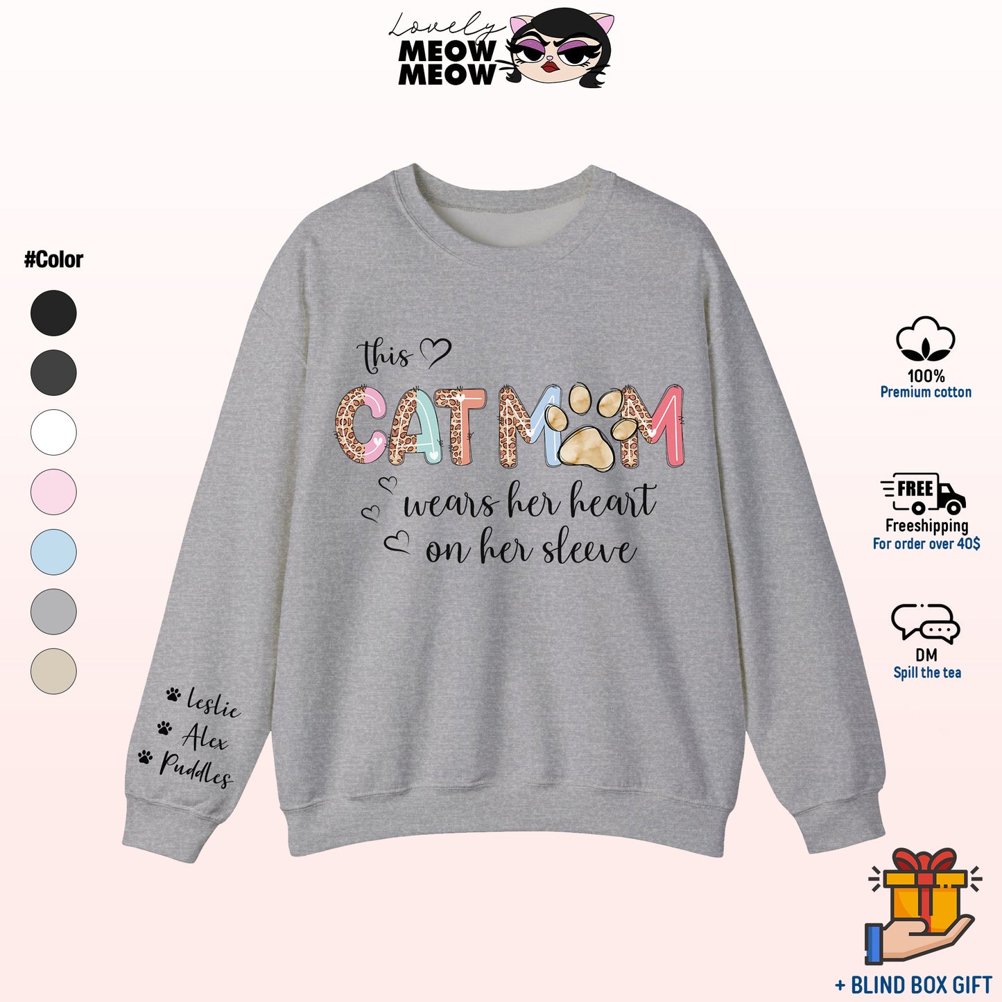 Custom This Cat Mama Sweatshirt