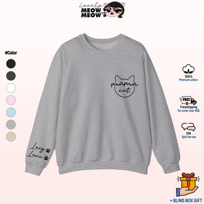 Custom Mama Cat Sweatshirt