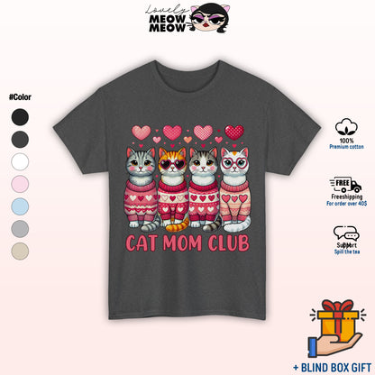 Valentine Cat Mom Cute Shirt