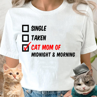 Cat Mom Shirt, Custom Name Shirt