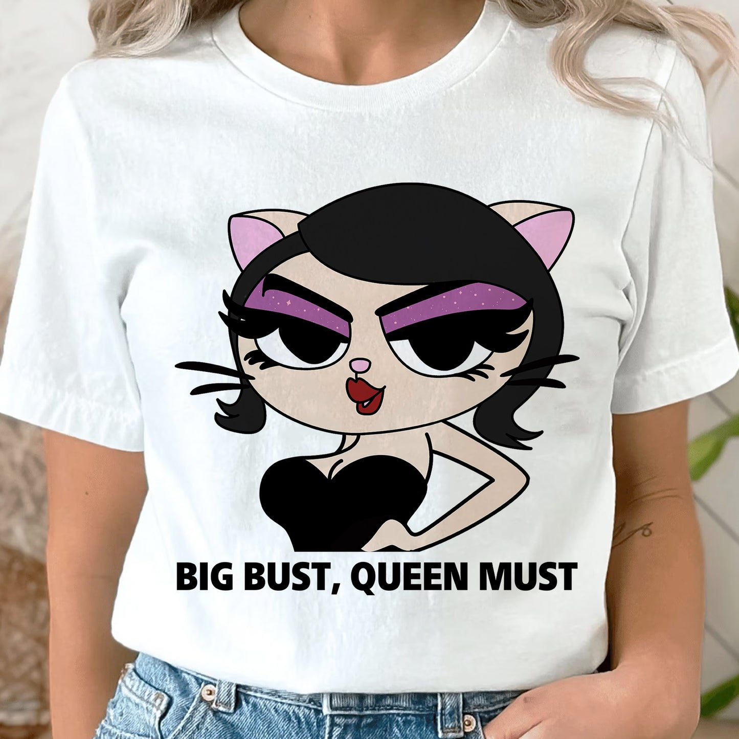 Big Bust, Queen Must Lovely Meow Meow Shirt