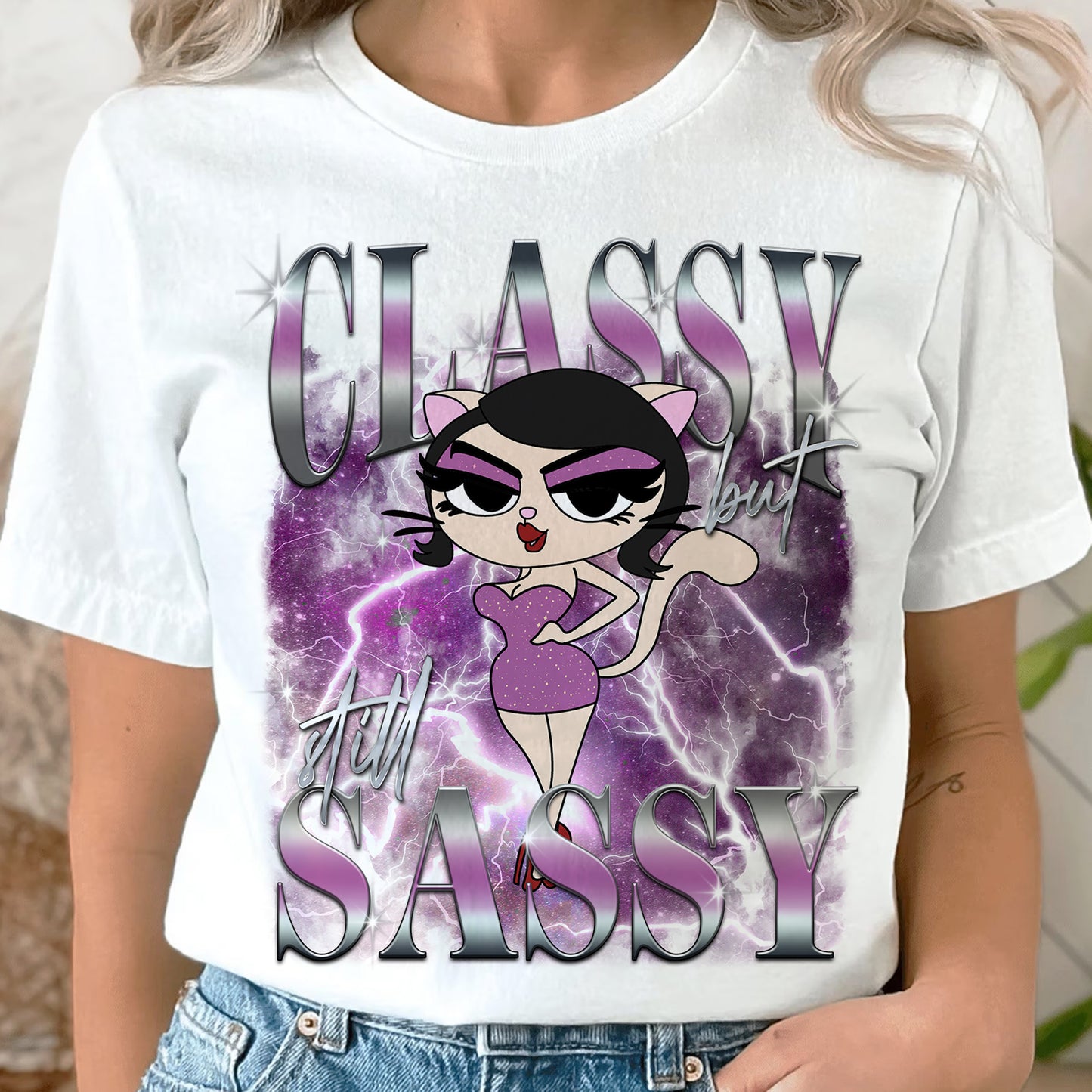 Classy But Still Sassy Shirt, Lovely Meow Meow Shirt