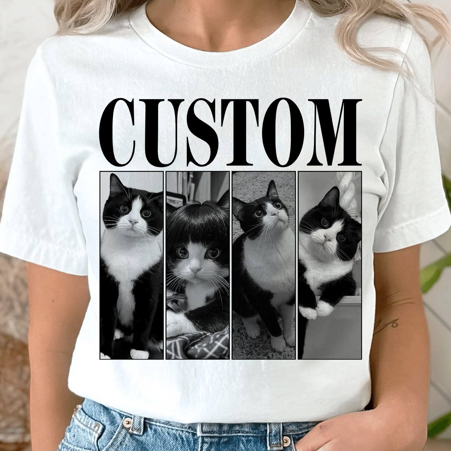 Custom Pets Photo Shirt, Bootleg Shirt, Cat Remembrance Gift