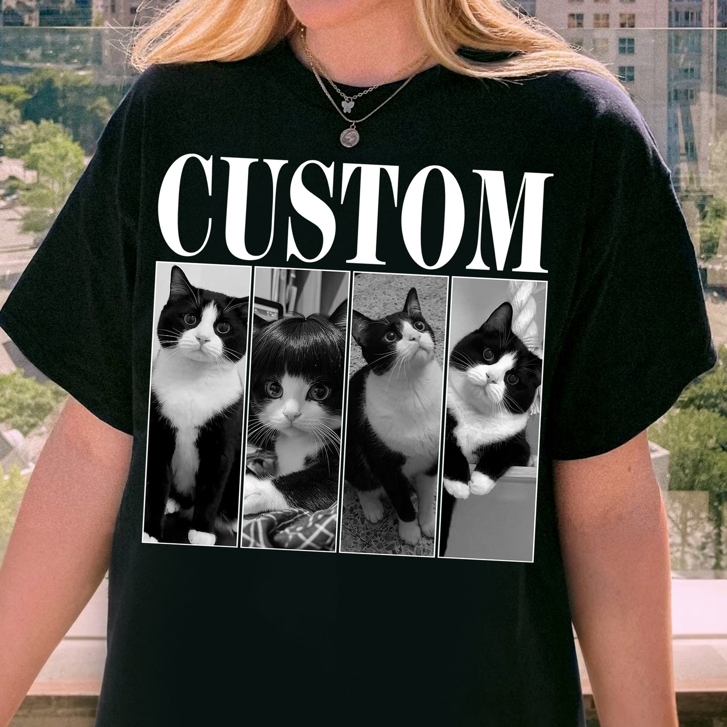 Custom Pets Photo Shirt, Bootleg Shirt, Cat Remembrance Gift