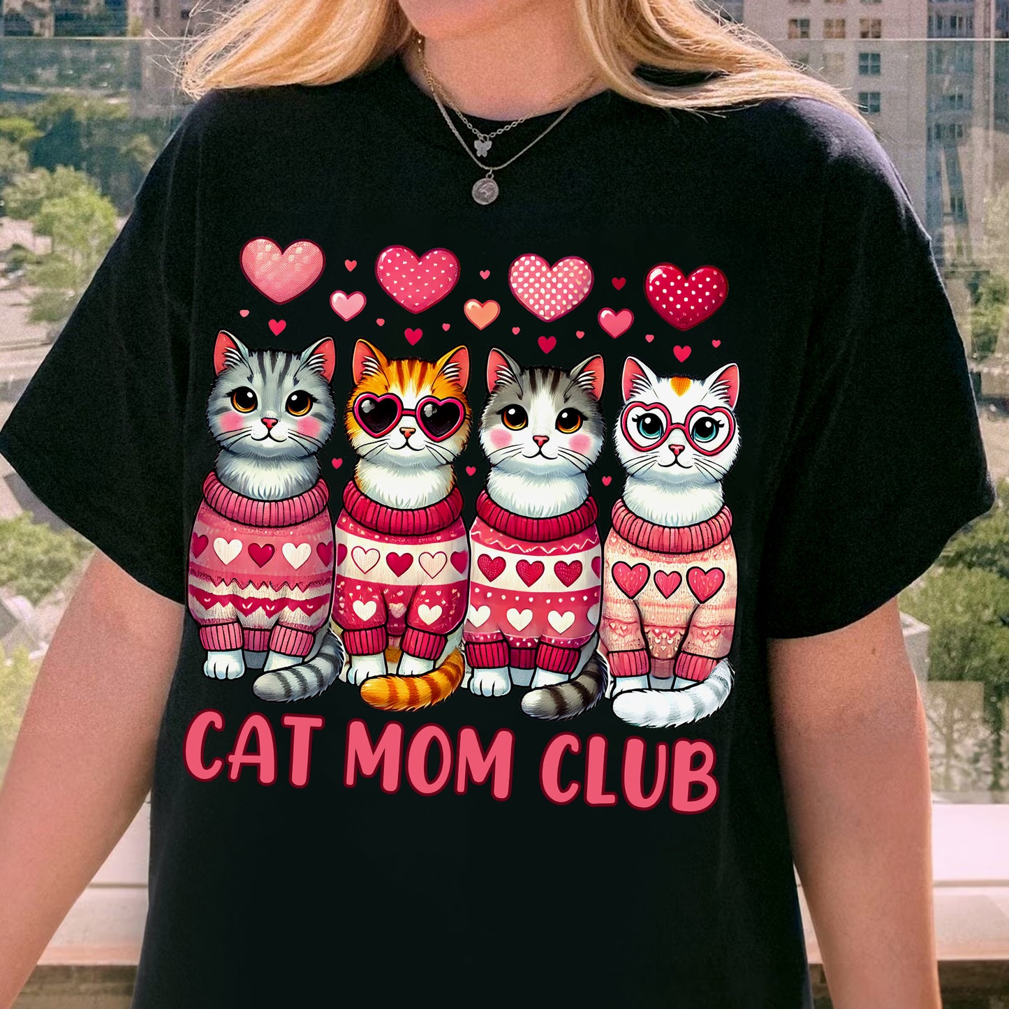 Valentine Cat Mom Cute Shirt