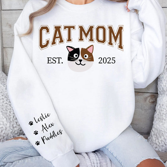 Custom Cat Mom Sweatshirt