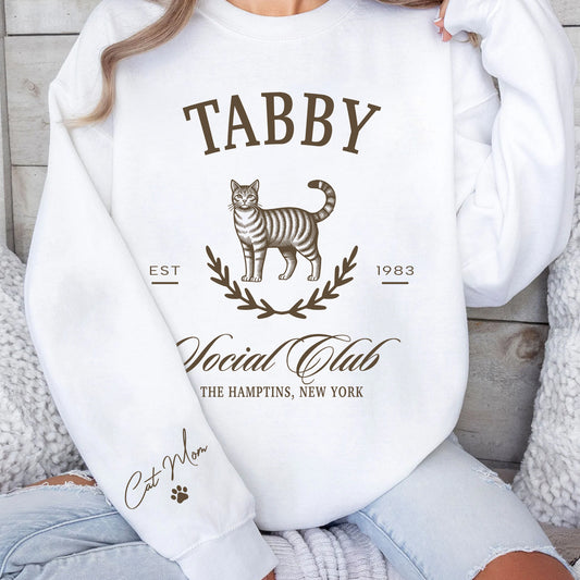 Custom Tabby Social Club Cat Mom Sweatshirt