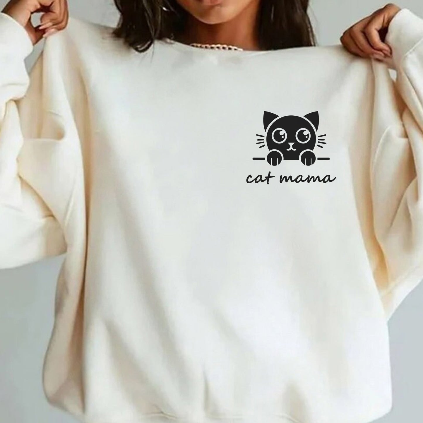 Custom Name Cat Mama Sweatshirt