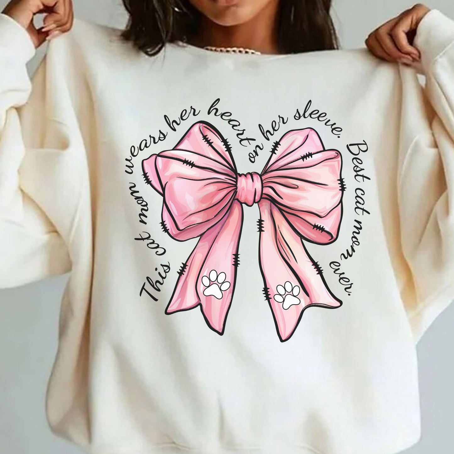 Best Cat Mom Ever Bow Shirt