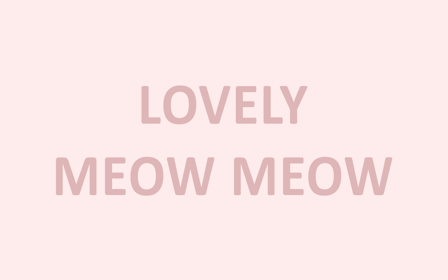 Lovely Meow Meow Gift Card